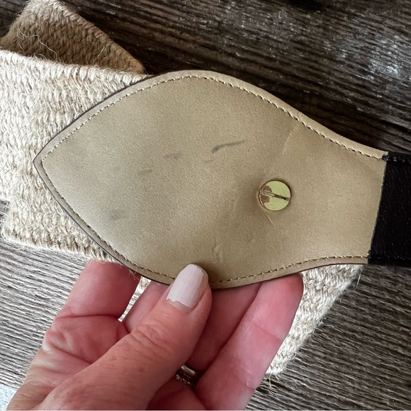 Talbots Jute Stretch Brown Leather Belt - Picture 5 of 8
